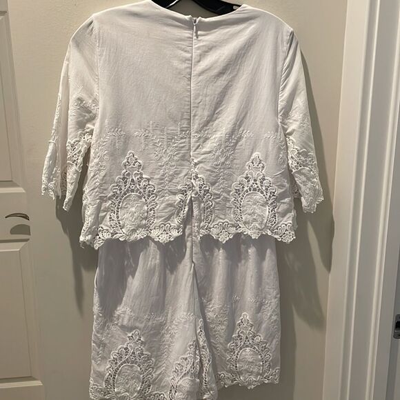 Saks 5th Avenue White Lace Romper size XS - Picture 4 of 11
